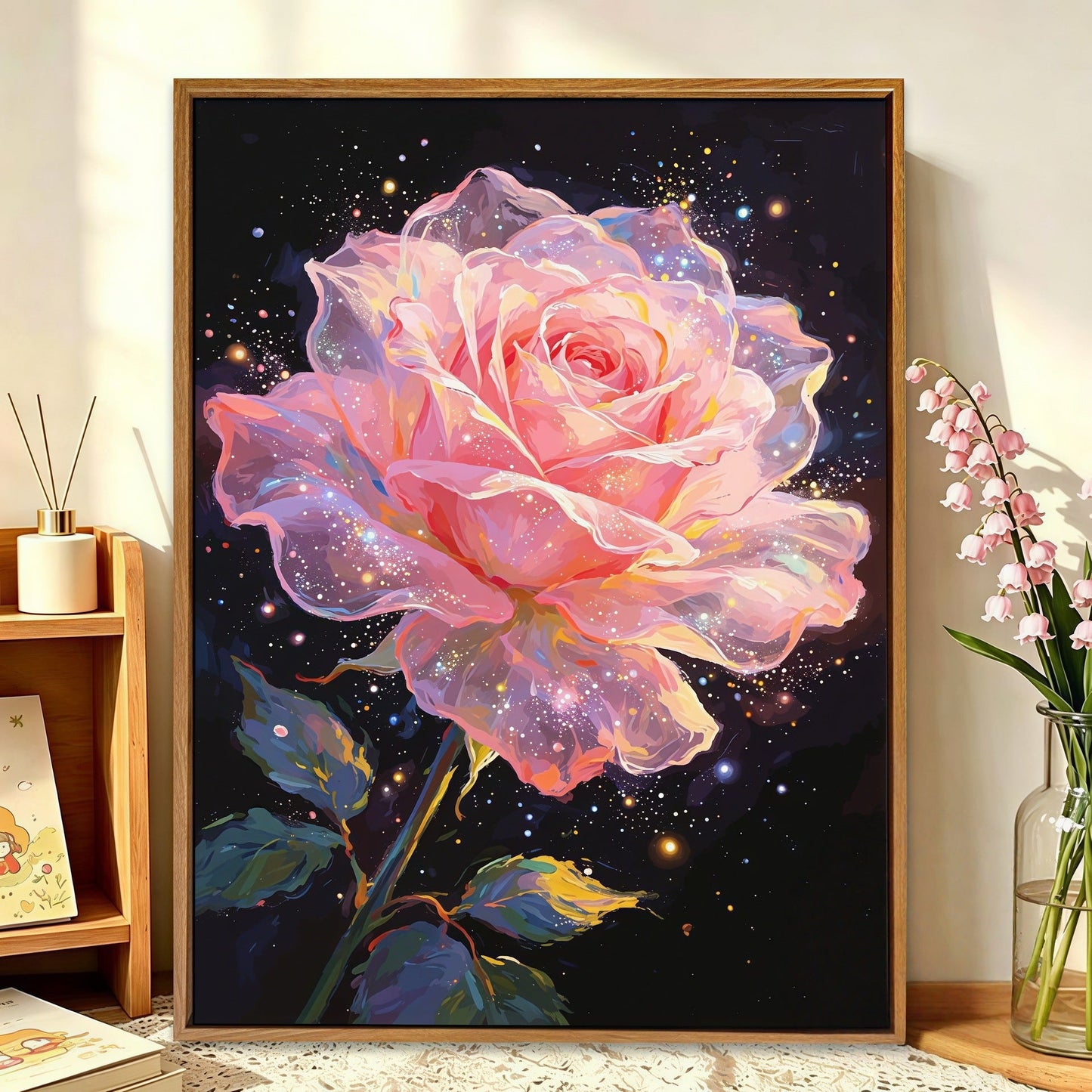 Florale Galaxie Leinwandkunst Brehn
