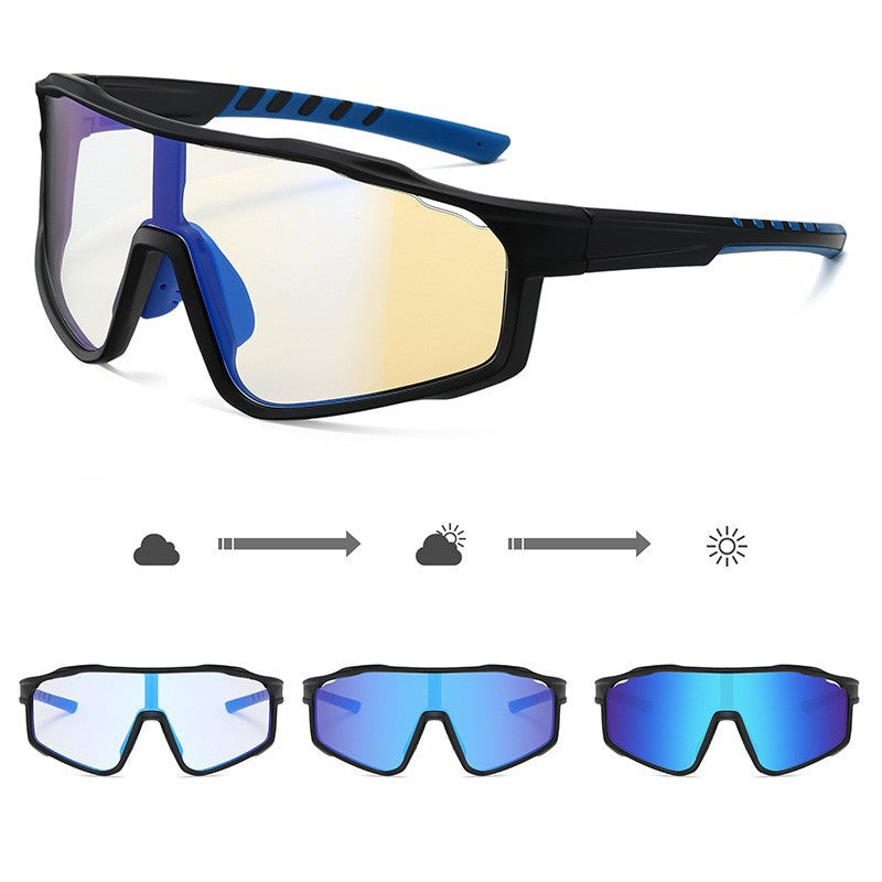 Unisex Sportliche Radbrille mit phototropen Gläsern und aerodynamischem Design Brehn