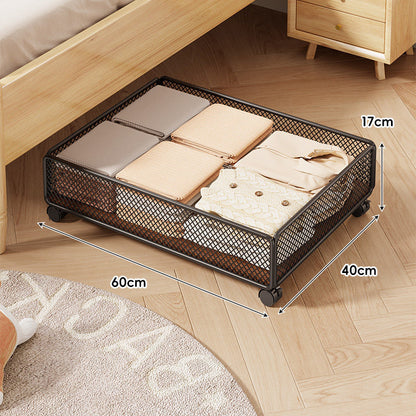Unter-Bett Rollendes Mesh Lagerdrawer mit verriegelbaren Rollen
