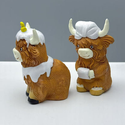 Lustige Highland-Rind Dekofigur Brehn