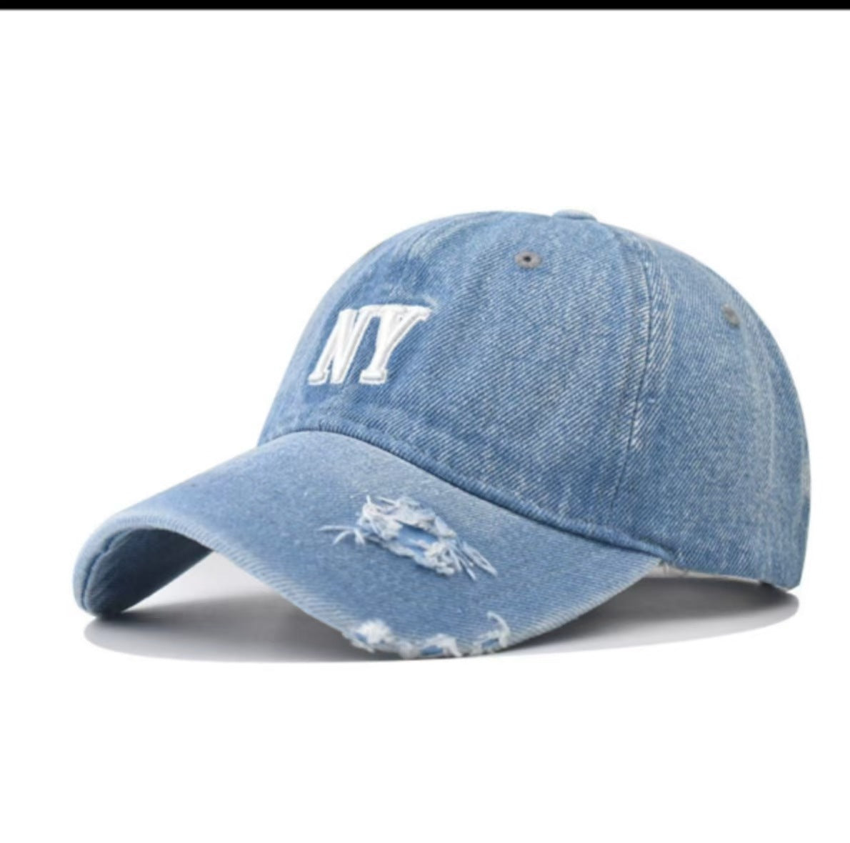 Damen Distressed Denim Baseball Cap Brehn 1784188163