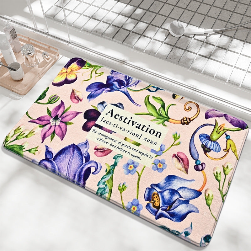 Florale-dekorative Badezimmermatte Brehn
