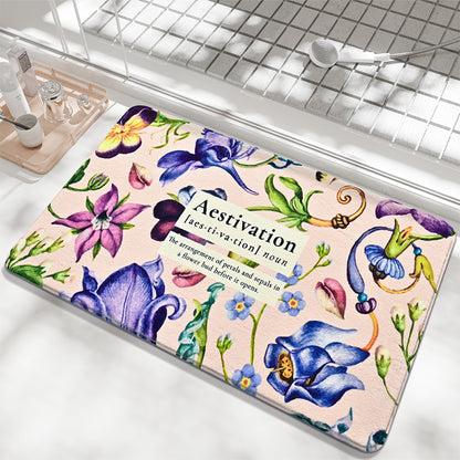 Florale-dekorative Badezimmermatte Brehn