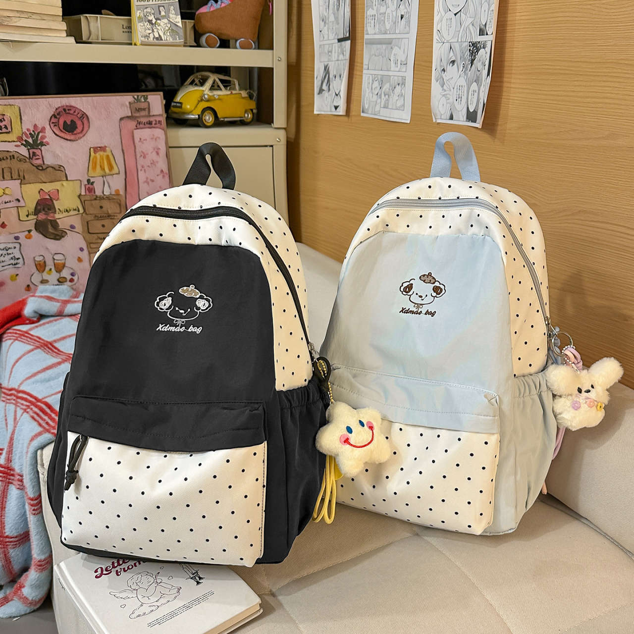 Spielerischer gepunkteter Rucksack Brehn