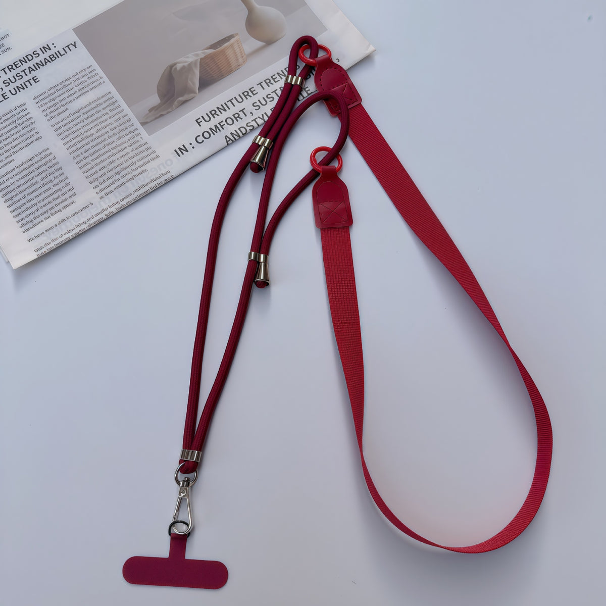 Multifunktionale verstellbare Halskette mit ID-Halter Brehn