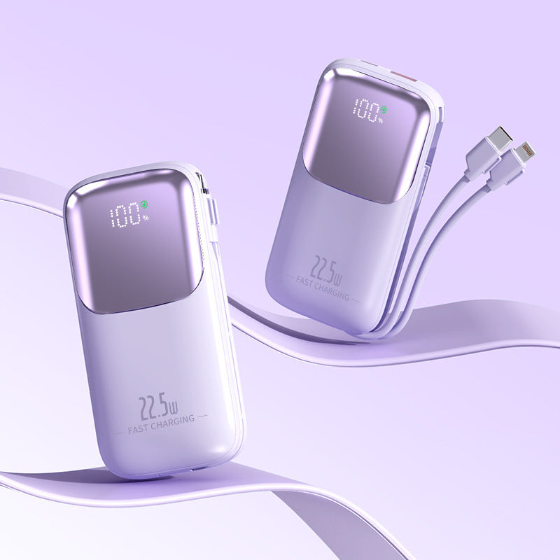 Hochleistungs-Powerbank mit Intelligenter Ladeanzeige und Integriertem Kabel Brehn