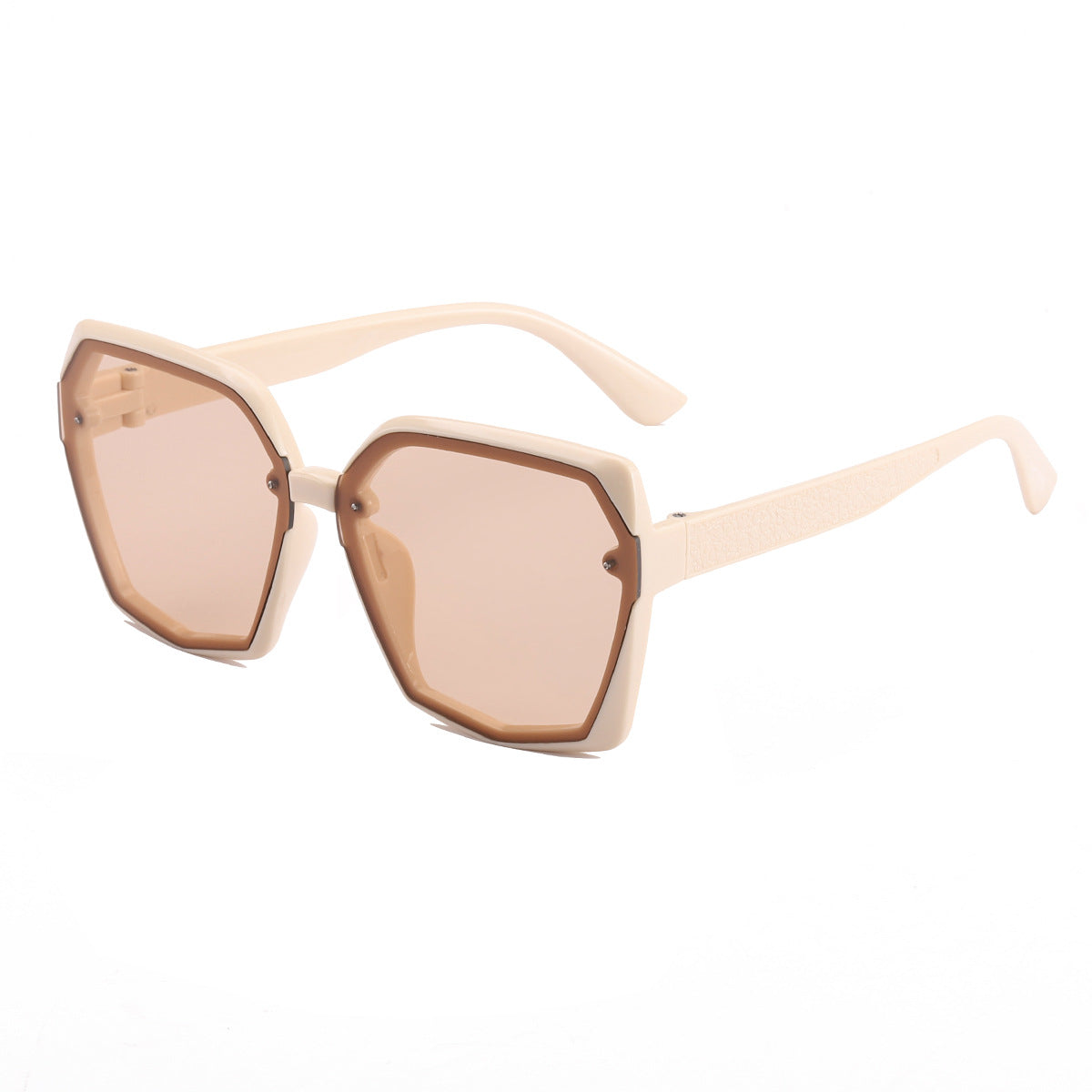 Damen modische Sonnenbrille mit auffälligem Polygonrahmen Brehn