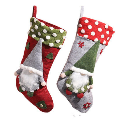 Niedlicher Weihnachtsstrumpf mit Gnom-Motiv Brehn