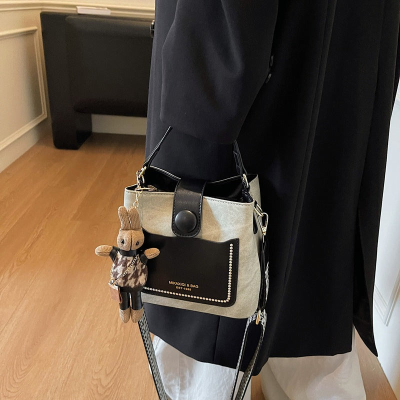Chic Strukturierte Mini Eimer Tasche Brehn