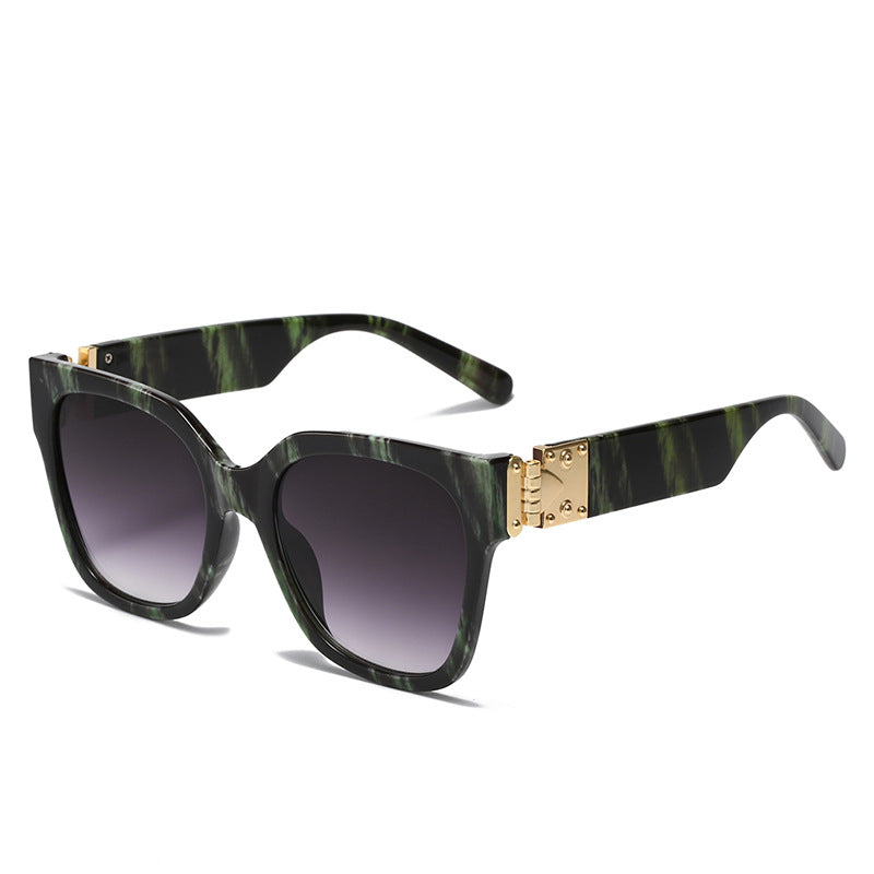 Damen edle Oversized Sonnenbrille mit luxuriösem Metall-Akzent Brehn