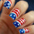 Kunstnägel im patriotischen Stars and Stripes Design Brehn