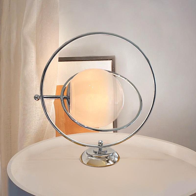 Künstlerische Tischlampe mit dualem kreisförmigem Design