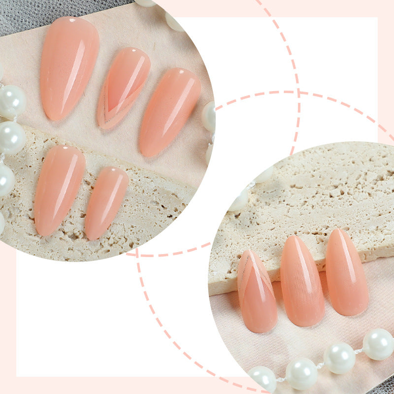 Elegantes Stiletto Press-On Nagelset mit strahlenden Edelstein-Akzenten Brehn