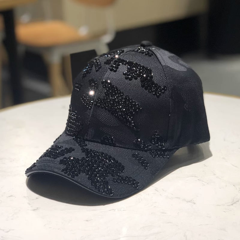 Damen verziertes Pailletten-Baseballcap Brehn
