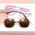 Damen geometrische Oversized-Sonnenbrille mit elegantem goldenem Rahmen Brehn