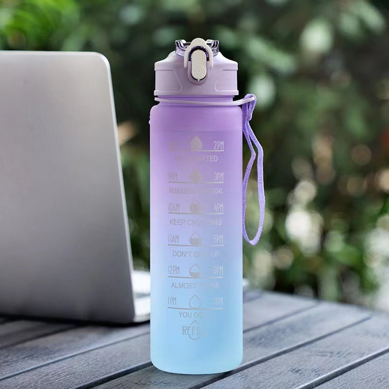 Damen Motivations-Trinkflasche mit integrierter Zeitmarkierung Brehn