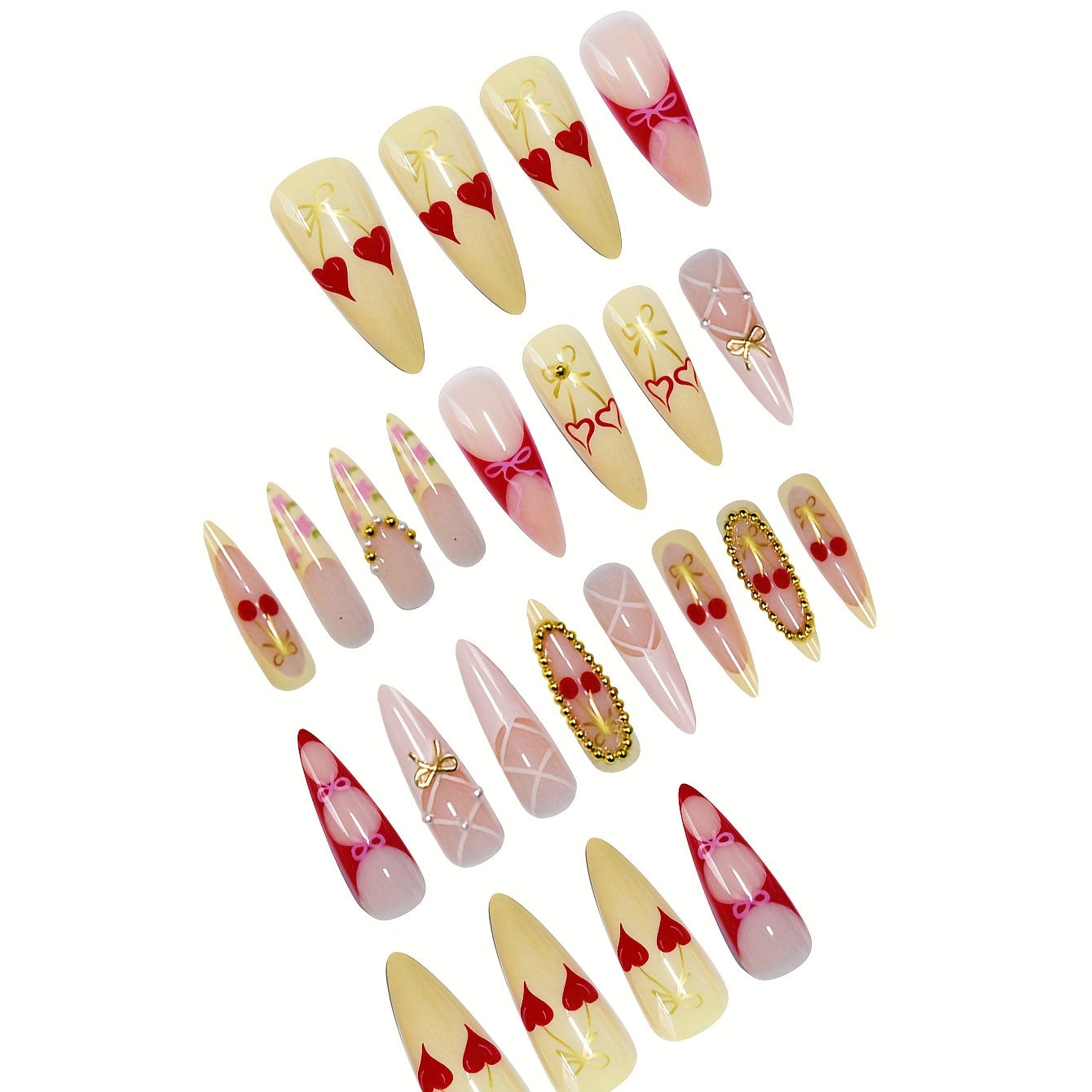 Bunte Künstlerische Press-On Nagelkunst Brehn