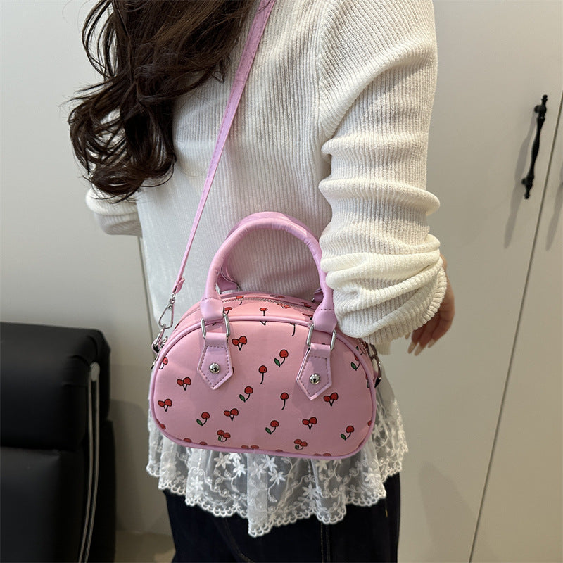 Verspielte Kirschen-Print-Handtasche Brehn