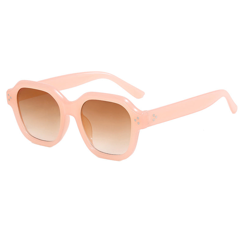 Damen modische quadratische Sonnenbrille mit verspiegelten Gläsern Brehn