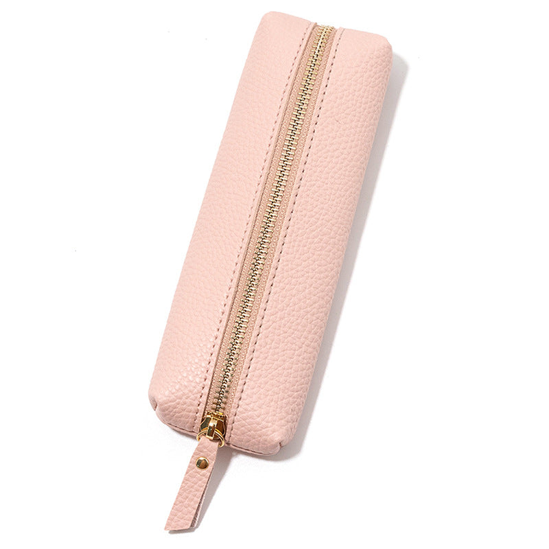 Premium Leder Reißverschluss Bleistift Etui Brehn