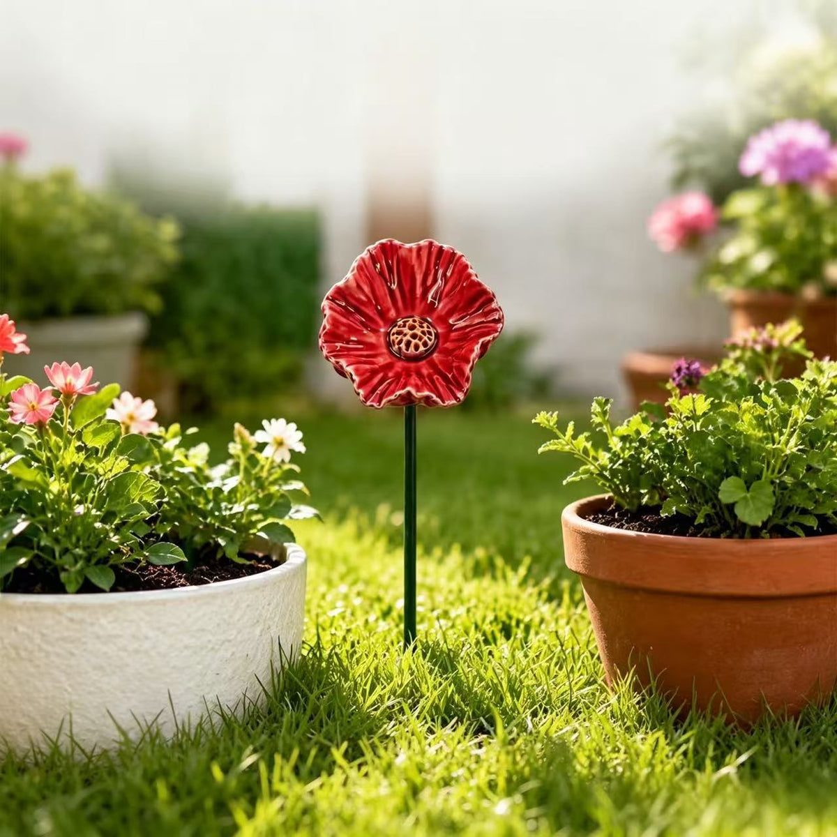 Garten Dekorativer Mohnblumenstecker Brehn