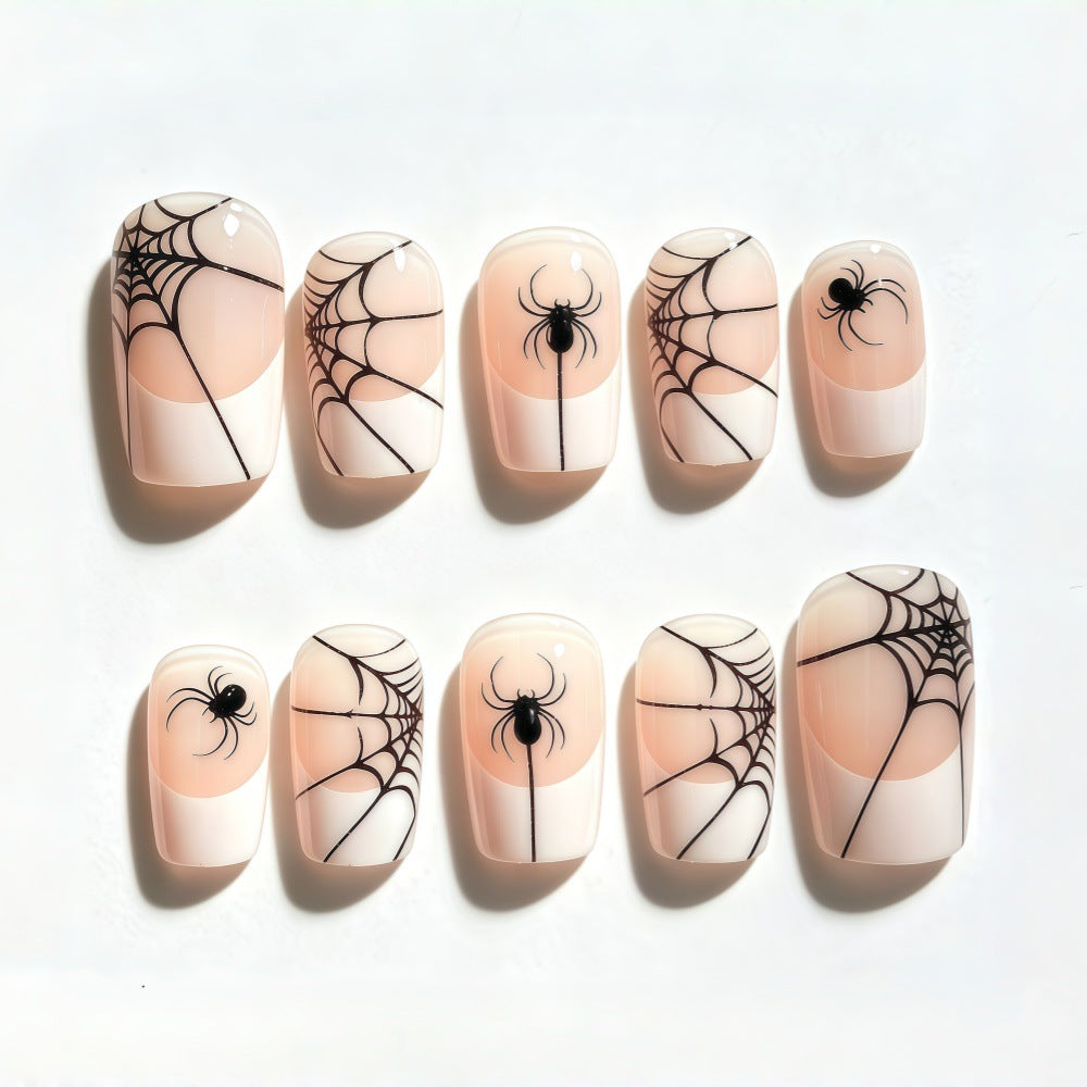 Halloween Kunstnagelset mit Spinnennetzdesign Brehn