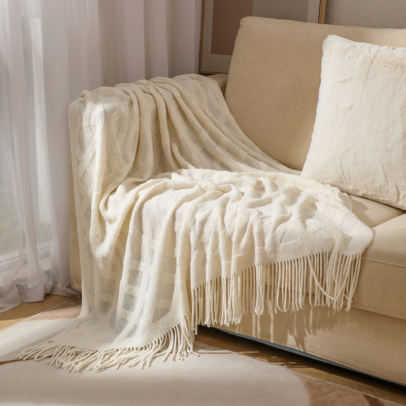 Premium strukturiertes Strickwurfdecke Brehn