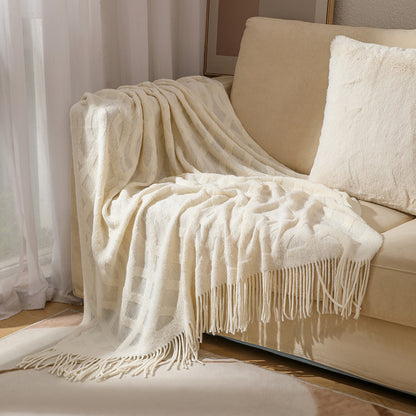 Premium strukturiertes Strickwurfdecke Brehn