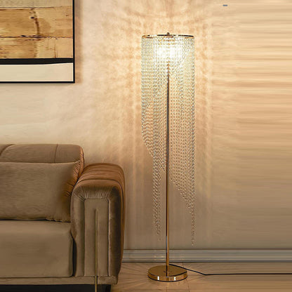 Elegante Kristallperlen Stehlampe