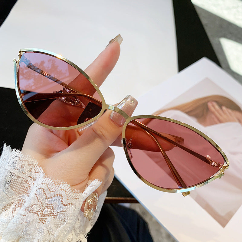Damen Cat-Eye Sonnenbrille mit elegantem Metallrahmen und UV-Schutz Brehn