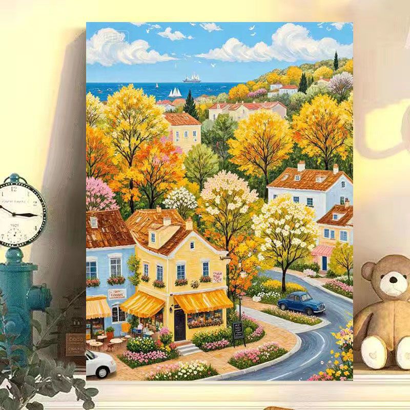 Szenische Herbstlandschaft Leinwanddruck Brehn