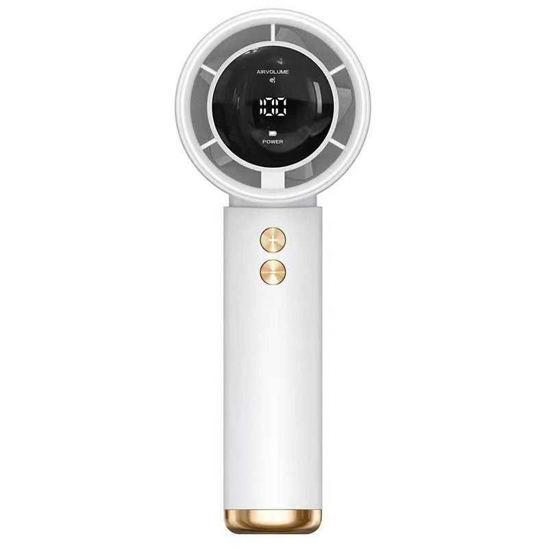 Unisex nan tragbarer USB wiederaufladbarer Handventilator mit digitaler Anzeige und mehrstufiger Regelung Brehn