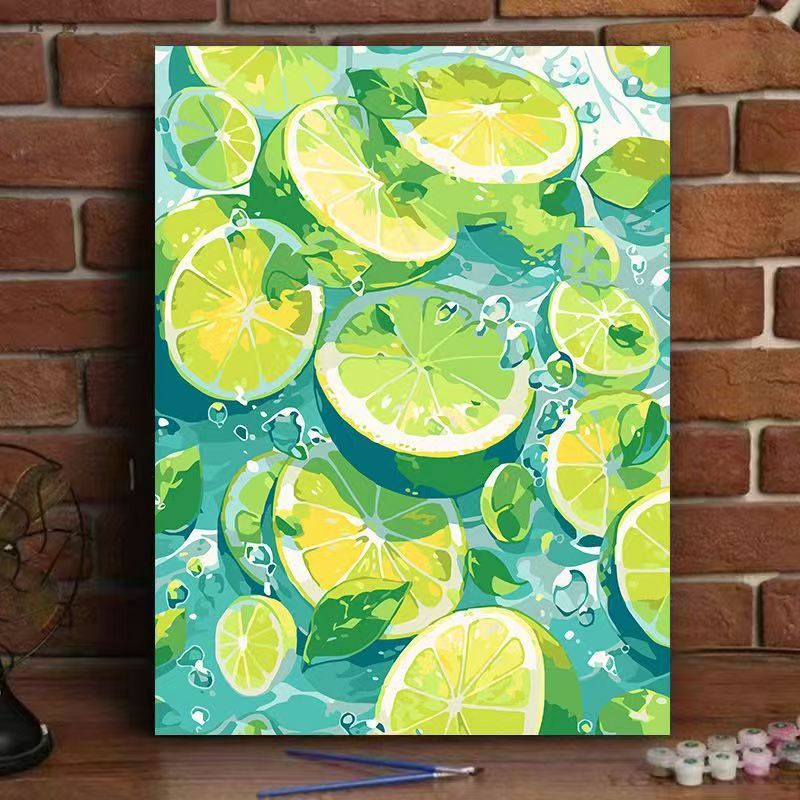 Vibrante Zitrus-inspirierte Wandkunst Brehn