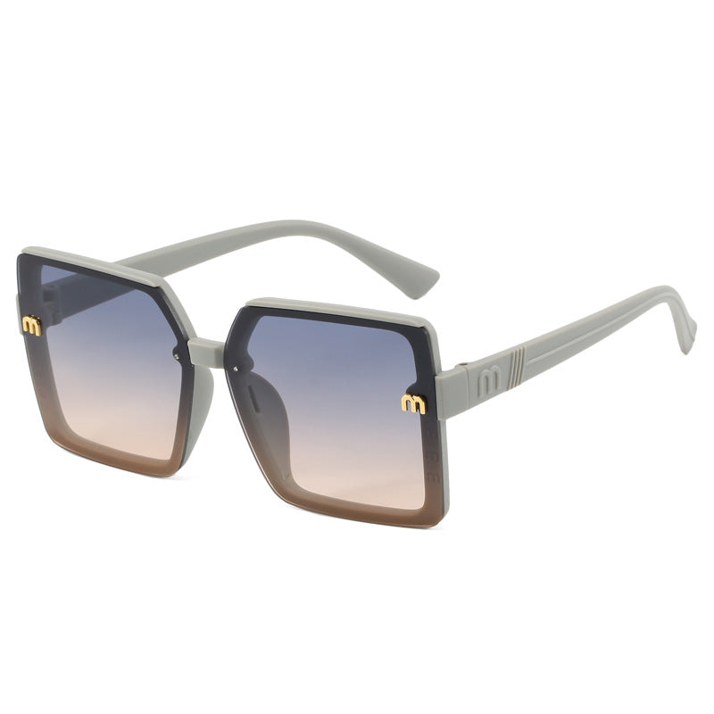 Damen modische quadratische Sonnenbrille mit verspiegeltem Verlauf Brehn