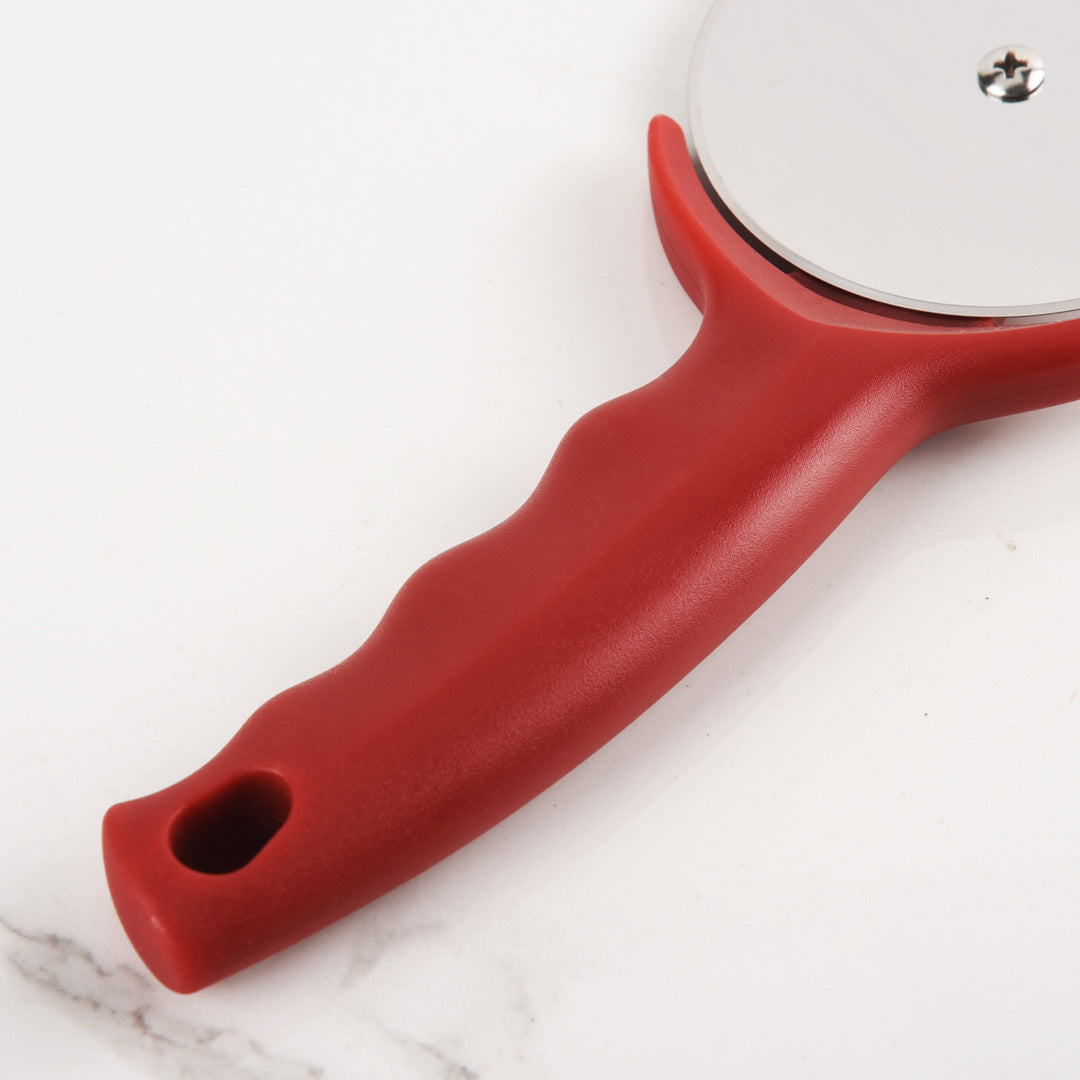 Ergonomischer Pizzaroller mit Rutschfestem Softgriff, Rostfreiem Klingenrad und Schutzblende Brehn