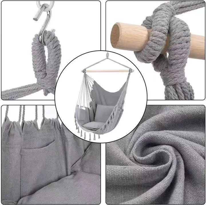 Hängesessel mit Tasche und Kissen Brehn