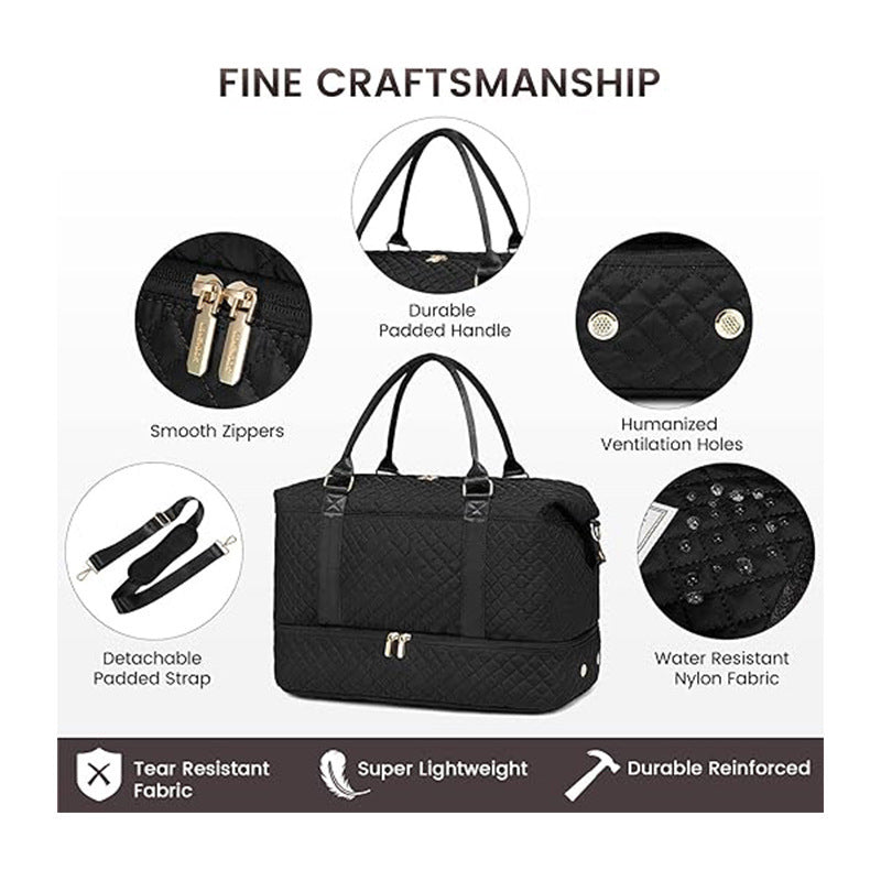 Vielseitige Gesteppten Weekender-Tasche Brehn