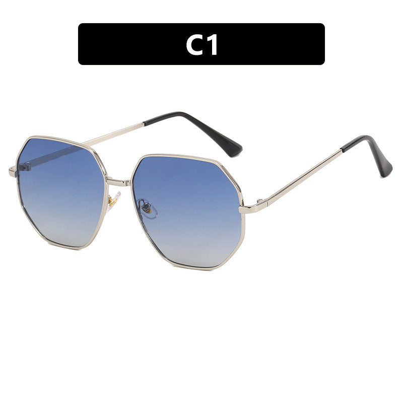Damen modische geometrische Sonnenbrille mit schützendem UV-Filter und stylischem Rahmen Brehn