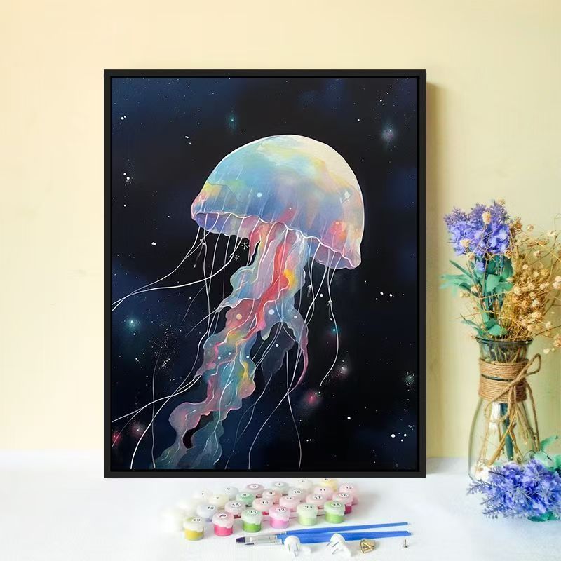Jellyfish-inspiriertes Canvas-Wandkunst Brehn
