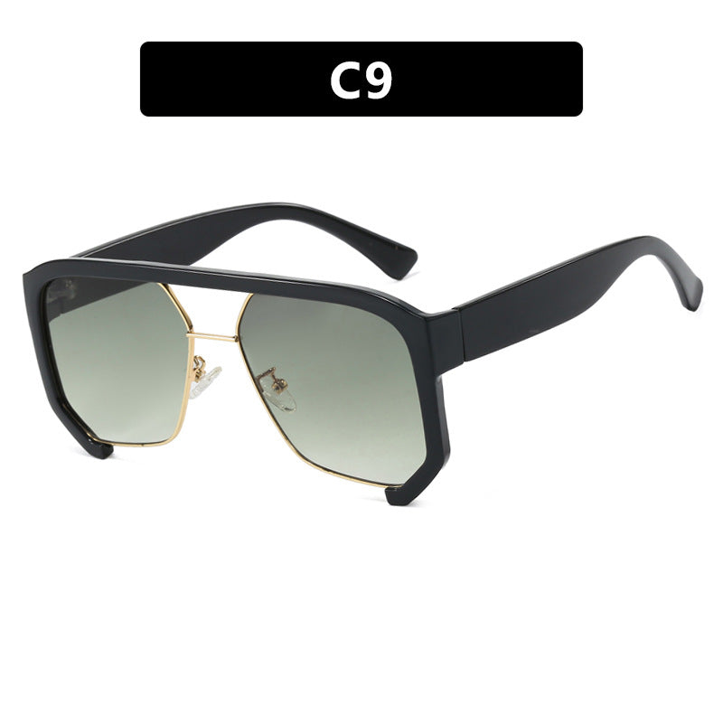 Damen modische Oversized-Sonnenbrille mit eleganter, facettierter Rahmenkonstruktion Brehn