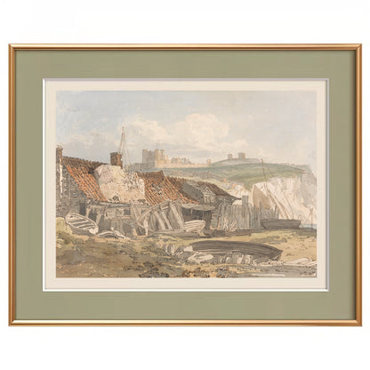 Gerahmte Historische Küstenlandschaft Kunstwerk
