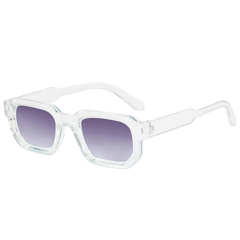 Damen Modische quadratische Sonnenbrille mit klarem Rahmen Brehn