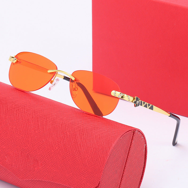 Damen modische Sonnenbrille mit stilvollem Metallrahmen und schützenden Gläsern Brehn