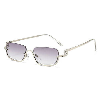 Elegante Übergroße Rechteck Sonnenbrillen
