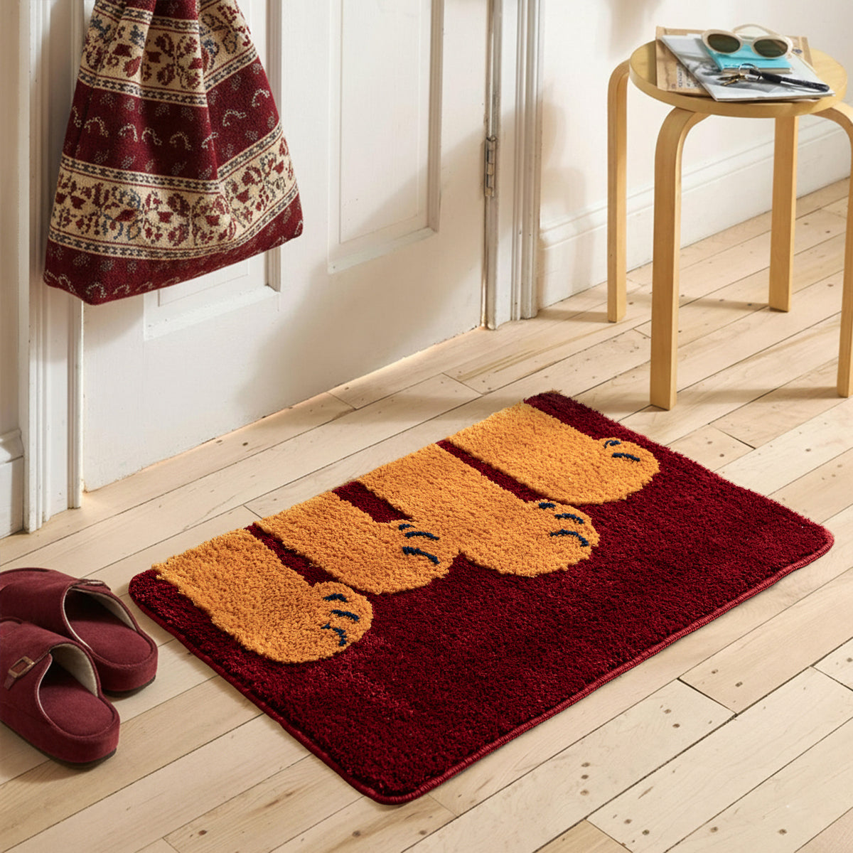 Badematte mit Pfotenmotiv und extraweichem Hochflor Brehn