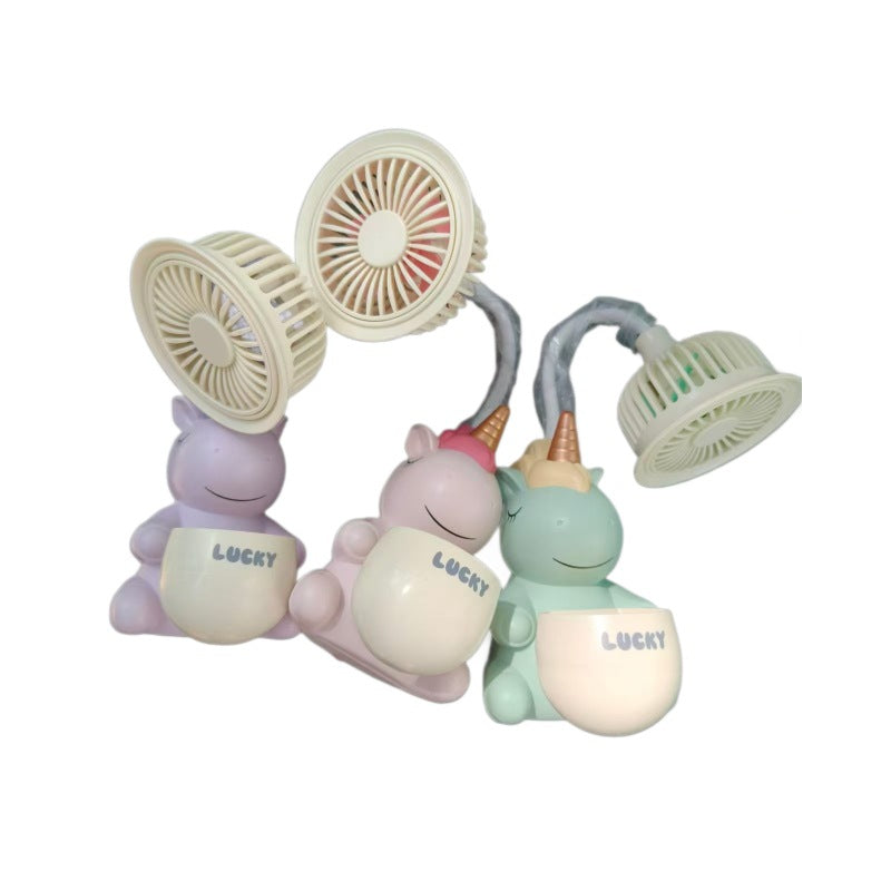Unisex Tragbarer Mini-Fan mit einzigartigem Einhorn-Design Brehn