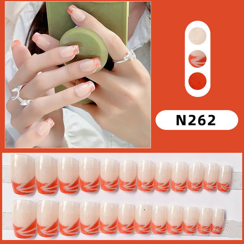 Abstraktes Blumen Presse-On Nagelset