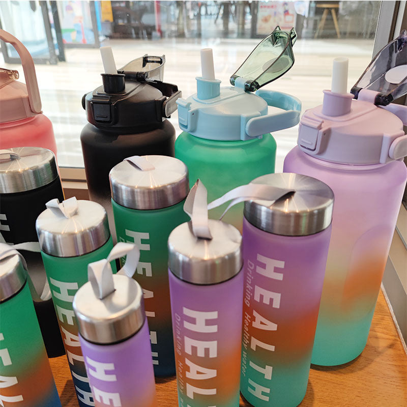 Damen isolierte Sporttrinkflasche mit ergonomischem Griff und auslaufsicherem Deckel Brehn