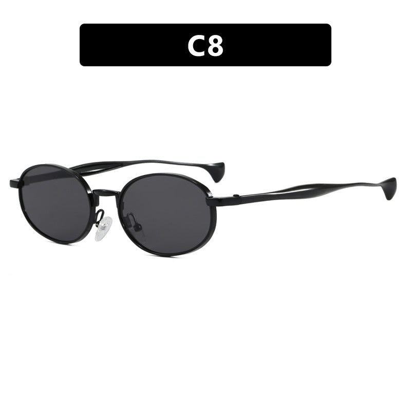Damen robuste runde Sonnenbrille mit verspiegelten Gläsern Brehn