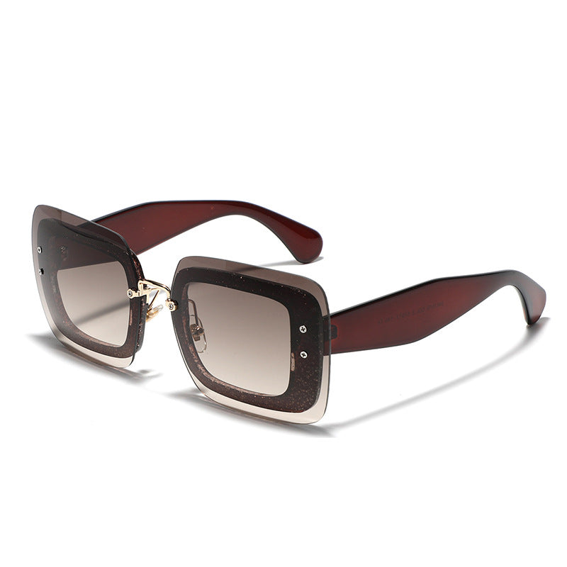 Damen quadratische Sonnenbrille mit innovativem Gestell Brehn